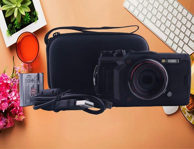 【新春セール】OLYMPUS(オリンパス) Tough TG-7/TG-6/TG-5/TG-4 デジタルカメラ専用収納ケース-WERJIA (黒)