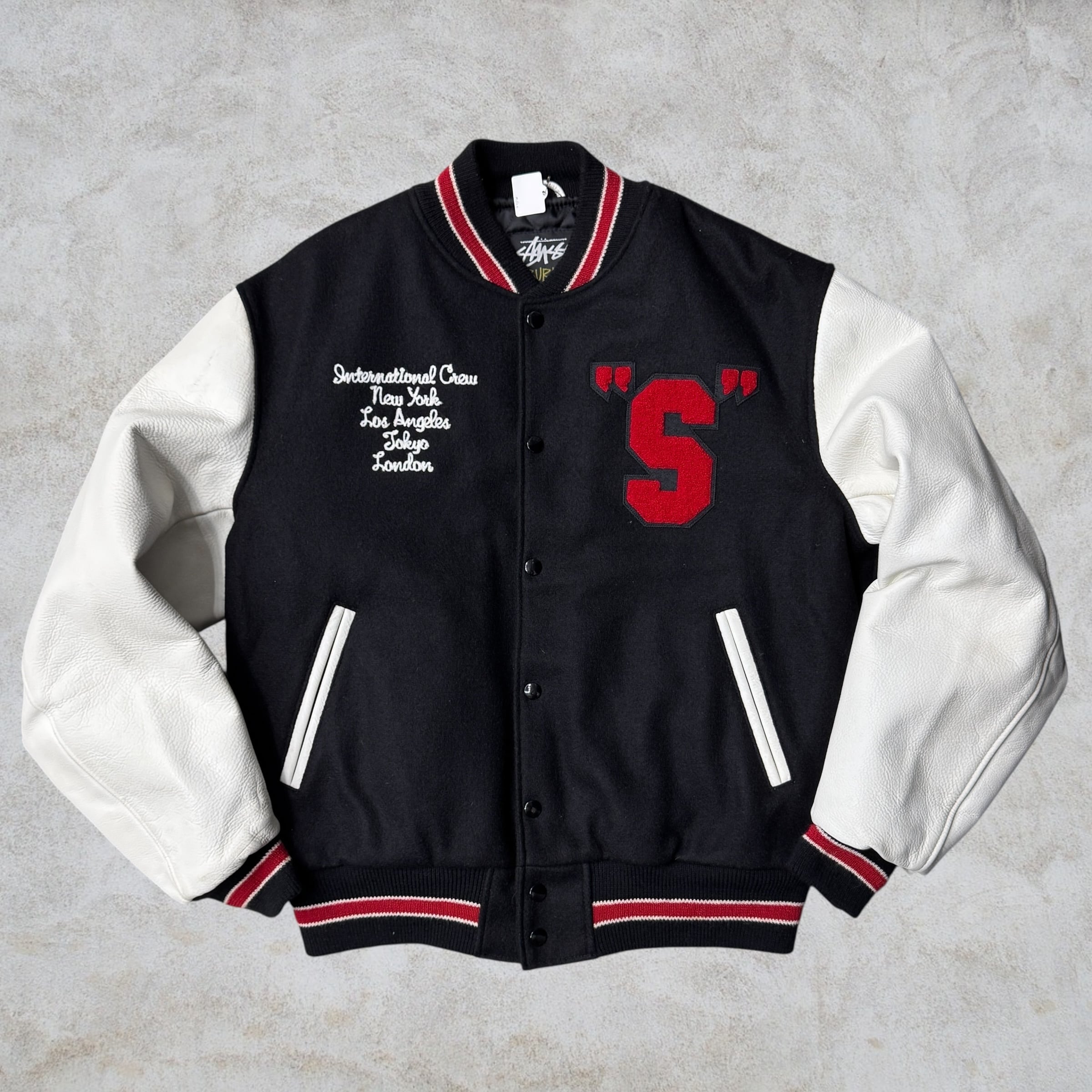 Special!!】00's old stussy Varsity Jacket “1000着限定” “シリアル