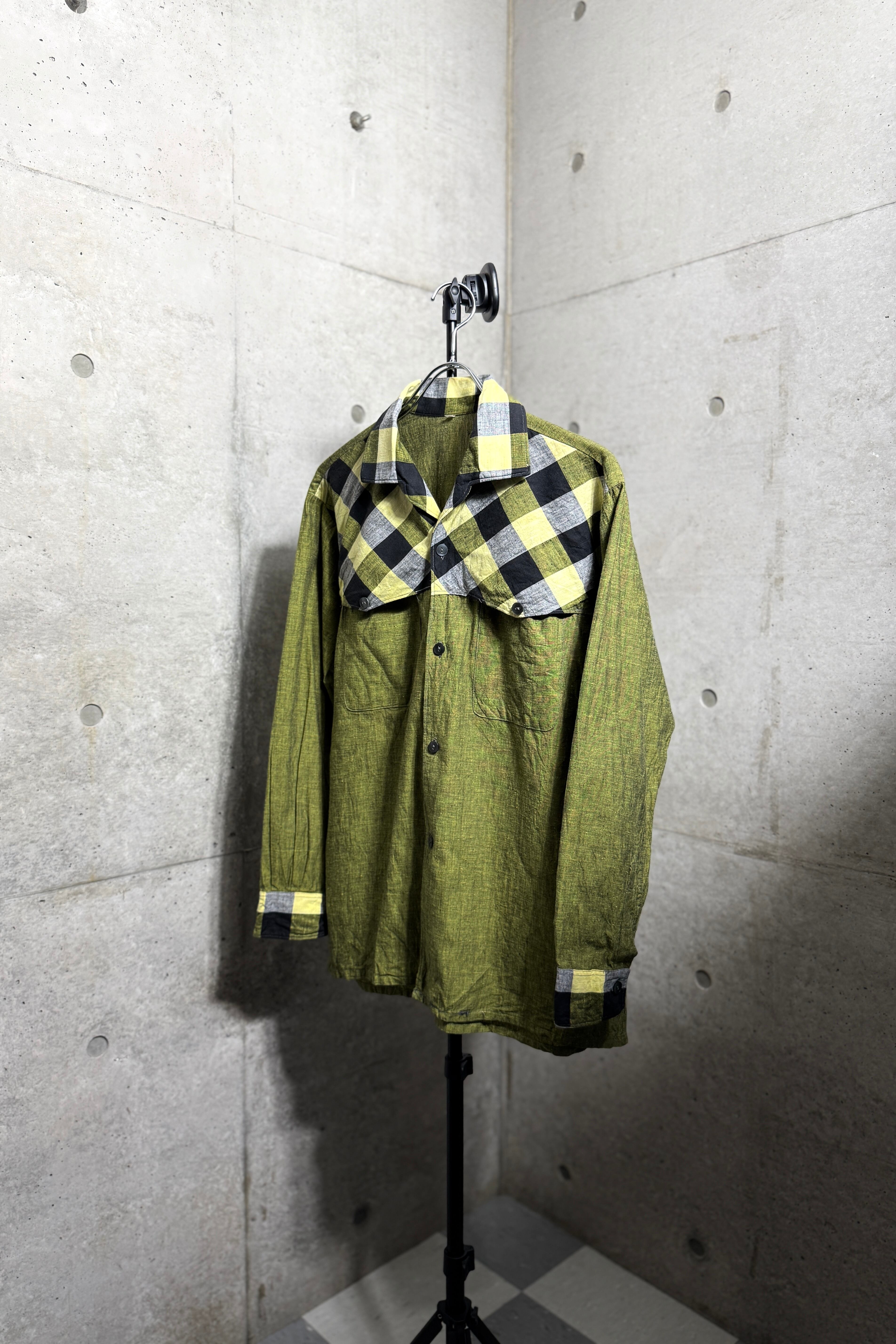 "FRANCE" vintage switching shirt