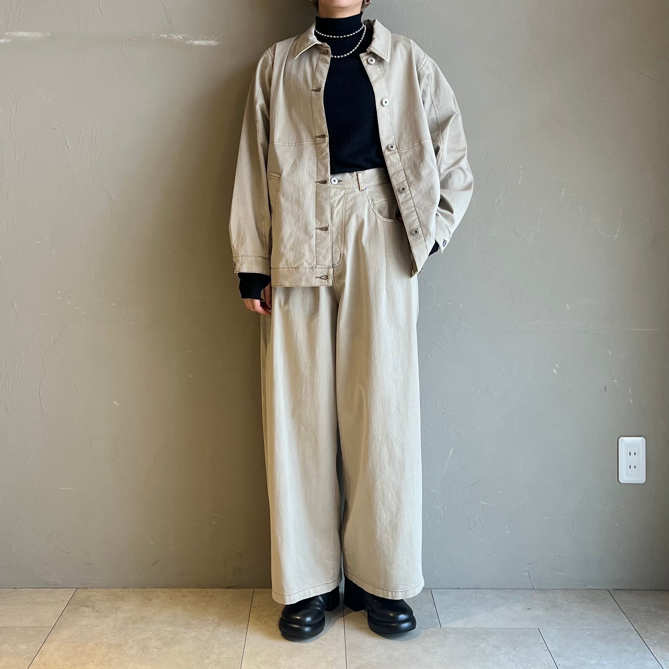 最終価格！ピグメントダイカーブパンツ Whim Gazette パンツ ピグメントダイカーブパンツ レディース