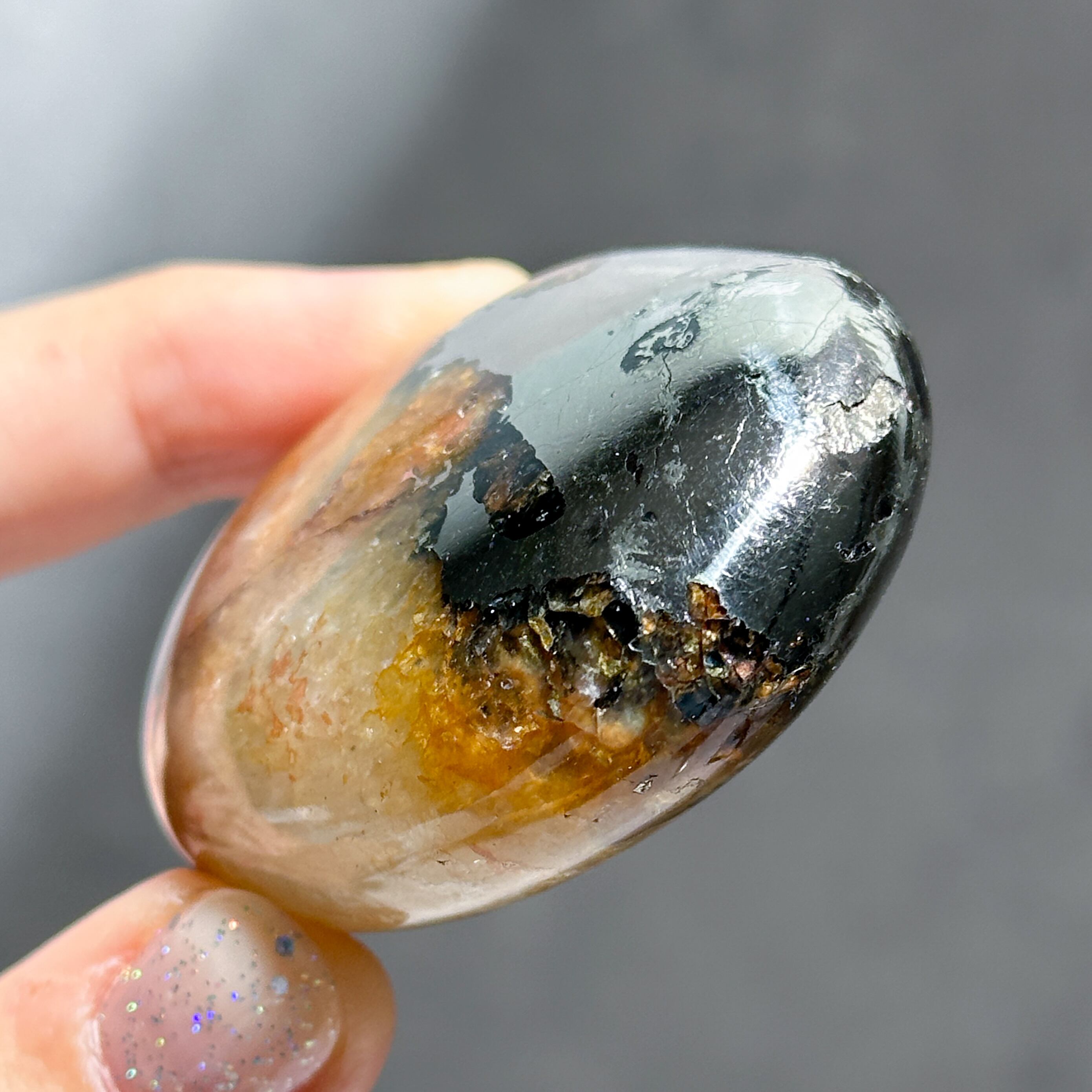 パイライト with クォーツ パーム21 ◇Pyrite with Quartz◇天然石