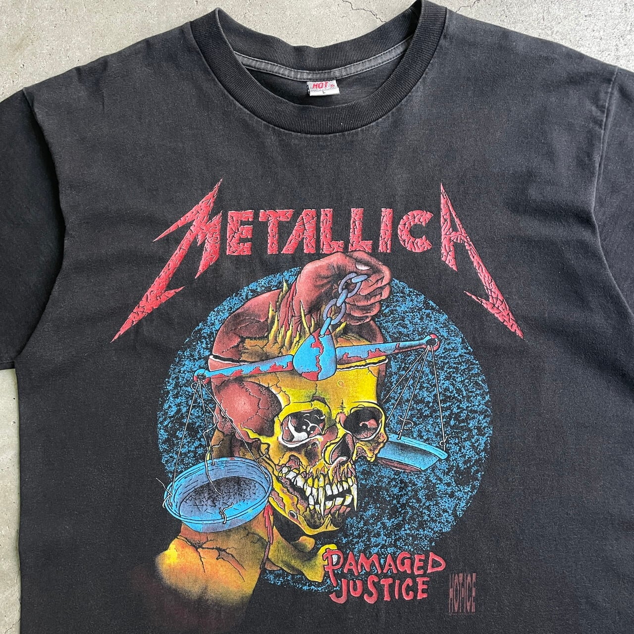 METALLICA メタリカ DAMAGED JUSTICE バンドTシャツ メンズL 古着 