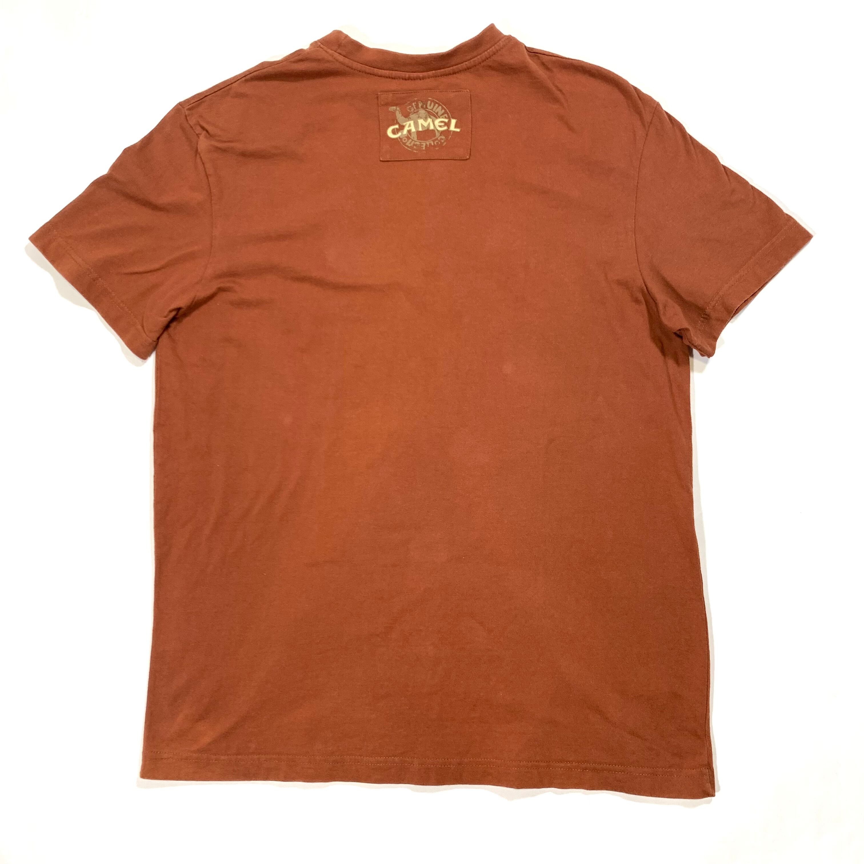 9450 CAMEL 半袖 ロゴ プリント Tシャツ キャメル タバコ 茶 L | San