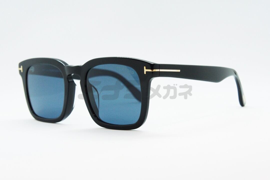 TOM FORD サングラス Dax TF751-F 01V 偏光レンズ スクエア フレーム メンズ レディース メガネ おしゃれ アジアンフィット  トムフォード