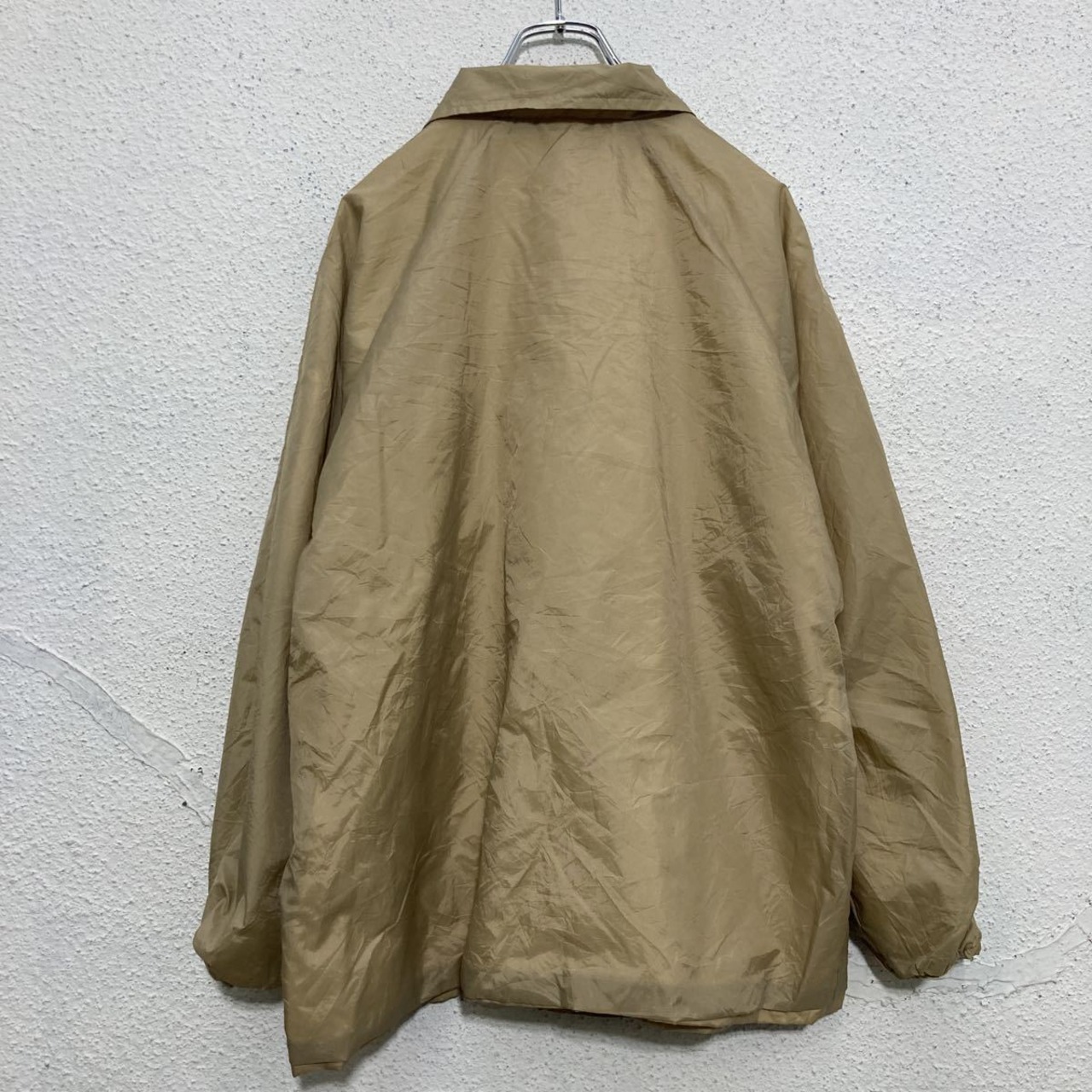 ナイロン コーチジャケット M ベージュ コットン 古着卸 アメリカ仕入 