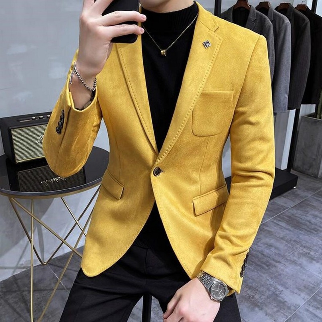 suede suit jacket 00227