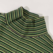 Paul Smith ポールスミス ボーダー ハイネック ニット トレーナー F/グリーン系