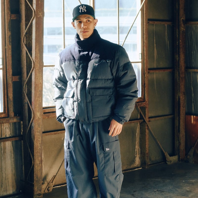 ニューエラ ダウンジャケット NEW ERA DOWN JACKET ダウン70% フェザー