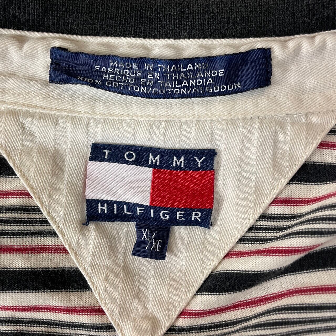 90年代 TOMMY HILFIGER トミーヒルフィガー マルチボーダー ポロシャツ