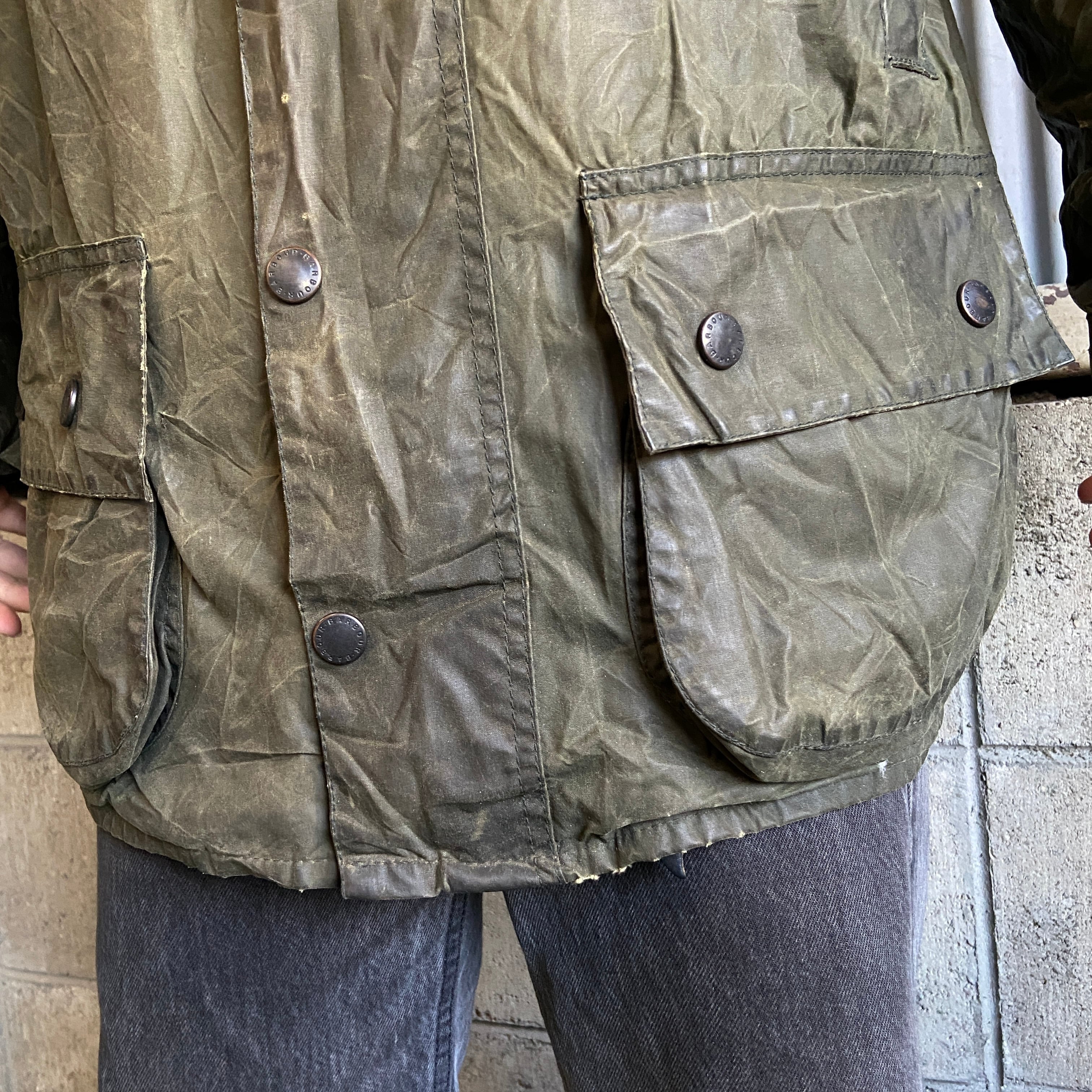 Barbour BEAUFORT 90年代 ネイビー バブアー ビューフォート-eastgate.mk