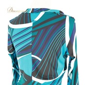 社交ダンス 衣装 トップス ブラウス グリーン系 チャコットロイヤルダンス Chacott ROYAL DANCE 日本製 練習 レッスン 伸縮 ストレッチ 緑 黒 青 長袖 上品 かわいい 落ち着いた色 パーティー イベント ブラック系 ブルー系