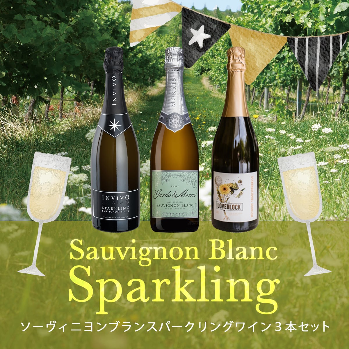 【10%OFF】ソーヴィニヨンブランスパークリングワイン3本セット