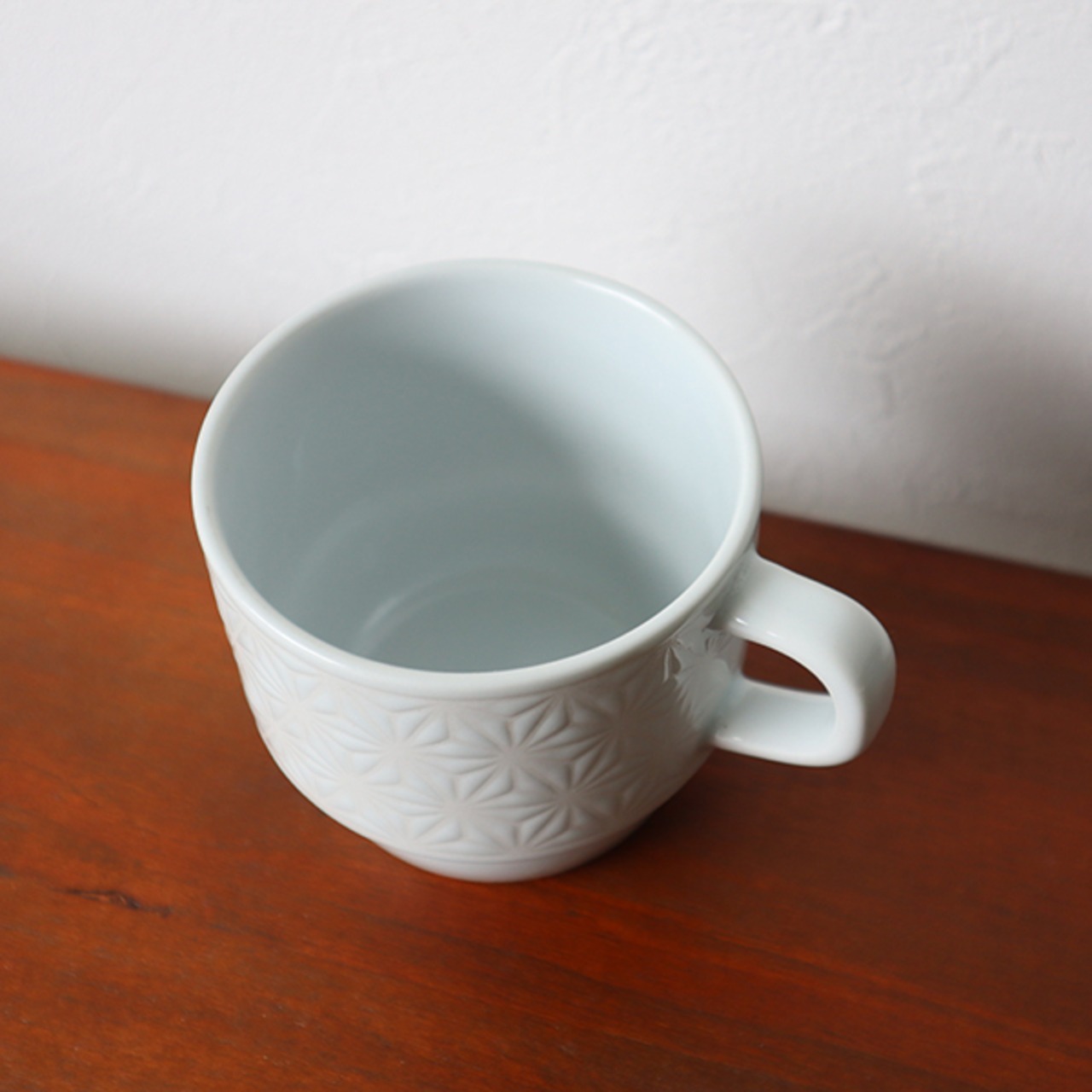 【アウトレット】波佐見焼　麻の葉（ホワイト）Wスープマグカップ