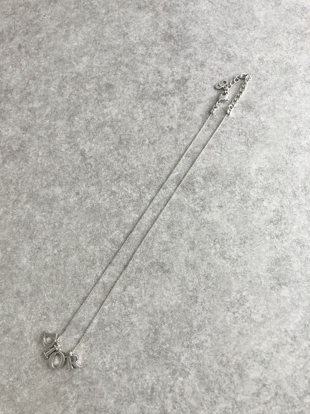 Christian Dior クリスチャン ディオール ネックレス シルバー ロゴ チャーム vintage ヴィンテージ オールド i4rp6r
