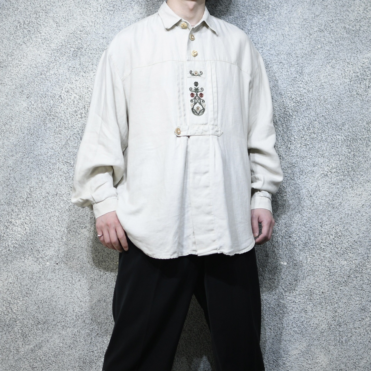 tyrolean linen shirt ivory