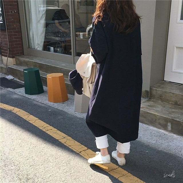 ネイビー レディース ロング シャツワンピース 2way フロントボタン マキシ丈 羽織 Vivam