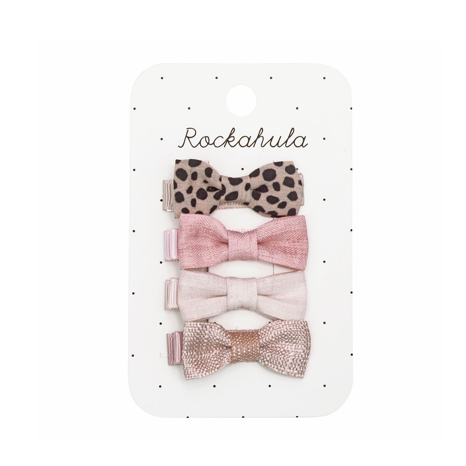 H2285L-Leopard Mini Bow Clip Set-LEOPARD