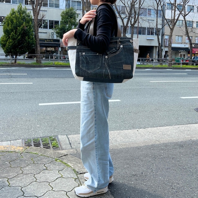 ＊デニムリメイクバッグ＊Chez Denim シェデニム Lサイズ③