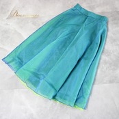 社交ダンス 衣装 スタンダード スカート レッスンウェア 練習着 Gigo-t Pnestage 青 黄緑 ブルー系 グリーン系 無地 シンプル 総丈約79.5cm ウエスト約32.5cm ファスナー 若干の伸縮性 有り おしゃれ ダンス衣装 スカート 練習用 ストレッチ 快適 動きやすい ステージ衣装 かわいい フェミニン ダンスパフォーマンス 講習会使用