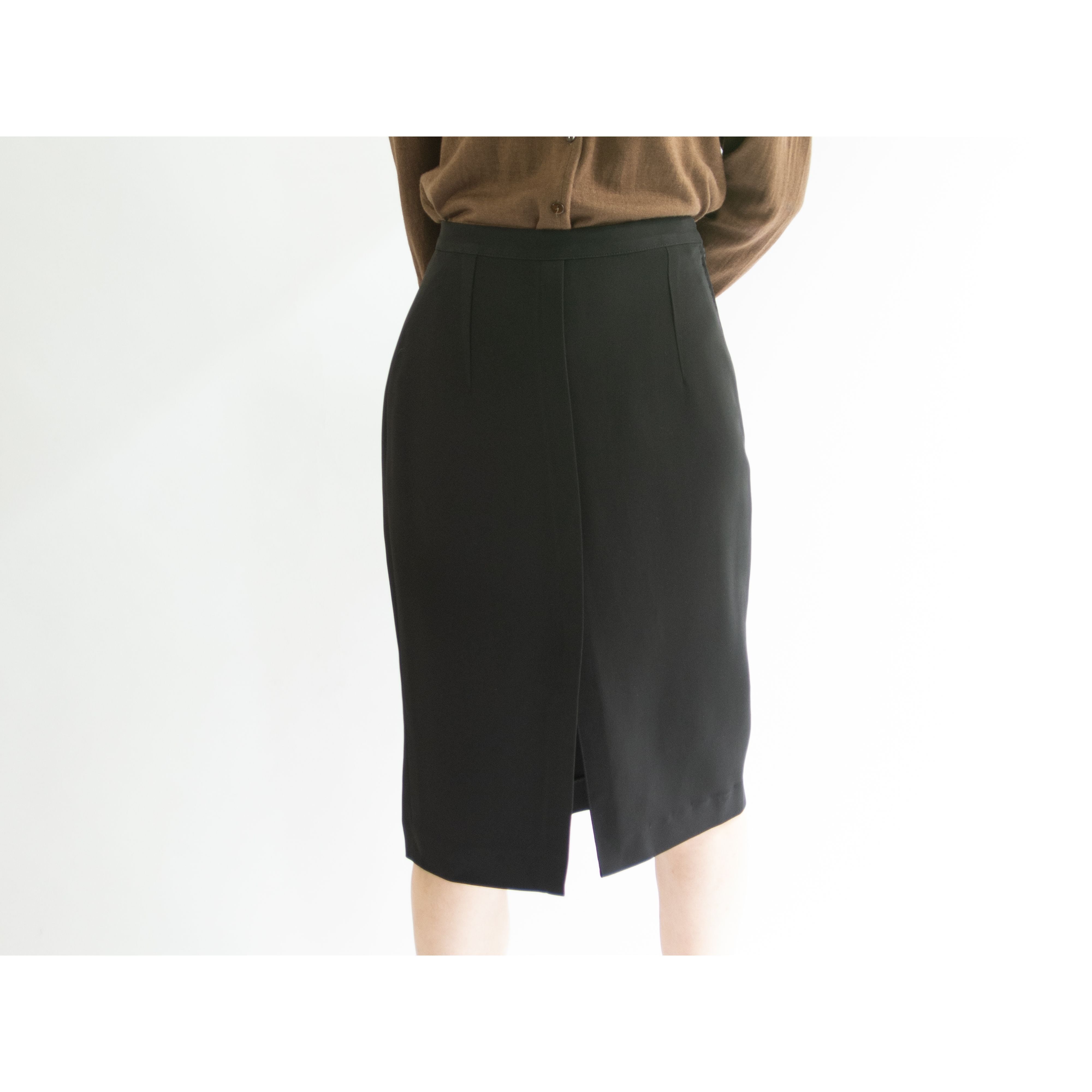【roger sakoun】Made in France slit skirt(フランス製 アセテート スリットスカート)11d