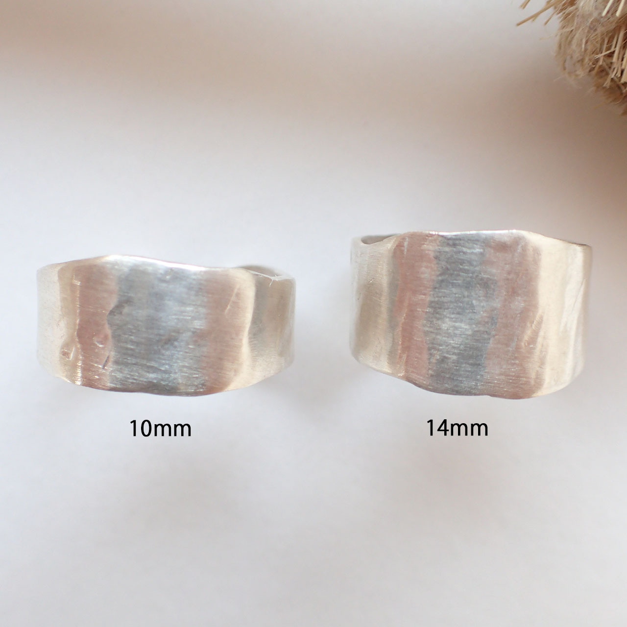 Hammered Rough Open Ring(10mm)　