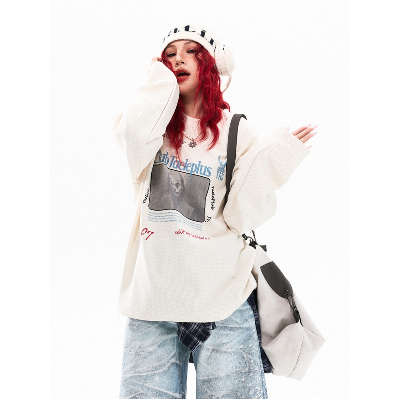 ストリート ピエロワッフル ロングTシャツ T2009