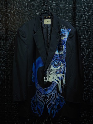 "再倖築"vintage paint remake "Blue eyes" tailored jacket