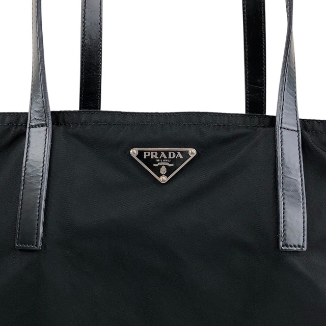 PRADA プラダ トートバッグ ブラック トライアングルロゴ ナイロン vintage ヴィンテージ オールド weepxg