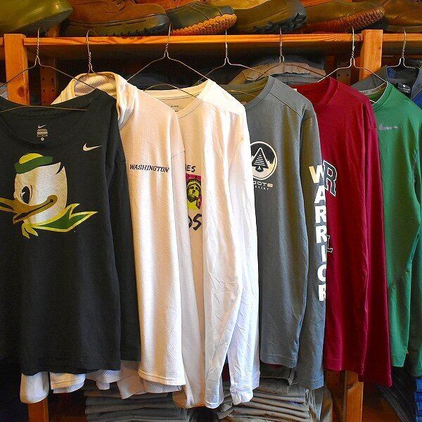 1点物◇ナイキNIKEオレゴン大学ダックス長袖ロンTシャツ古着Sメンズ