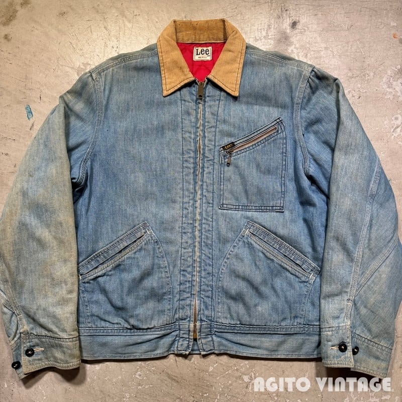 70's 80's Lee リー 191-LB デニムワークジャケット キルティングライナー プリントタグ ® MR有り 涙TALON USA製 ~42位 USA製 希少 ヴィンテージ BA-2625 RM3044H
