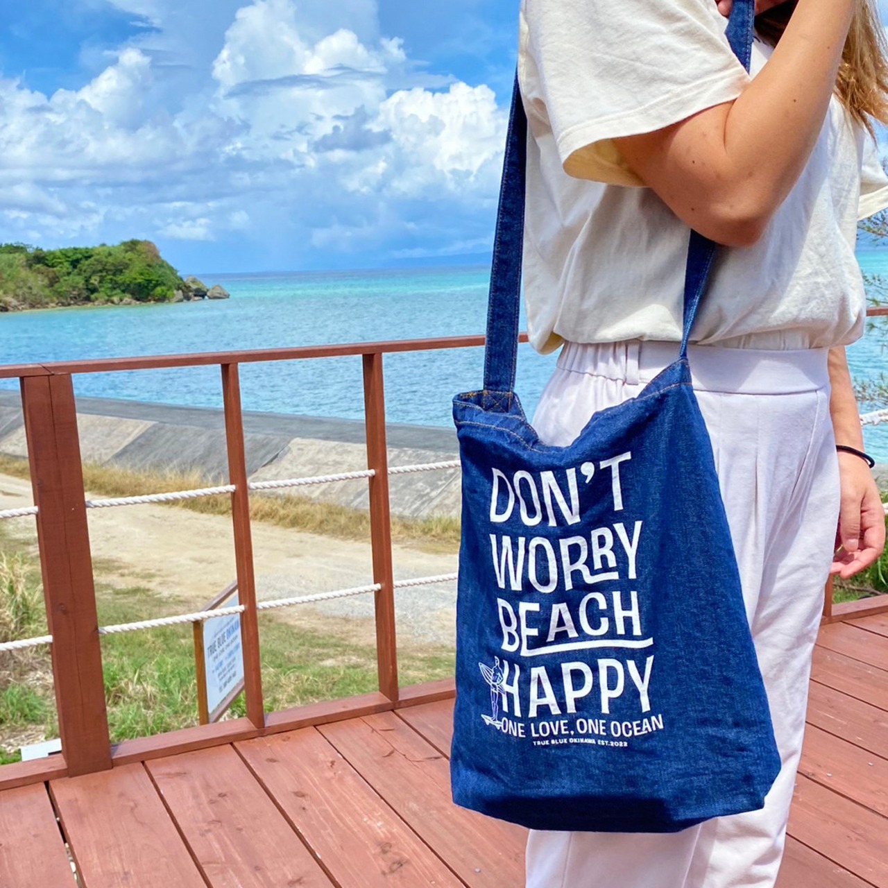 デニムショルダートート