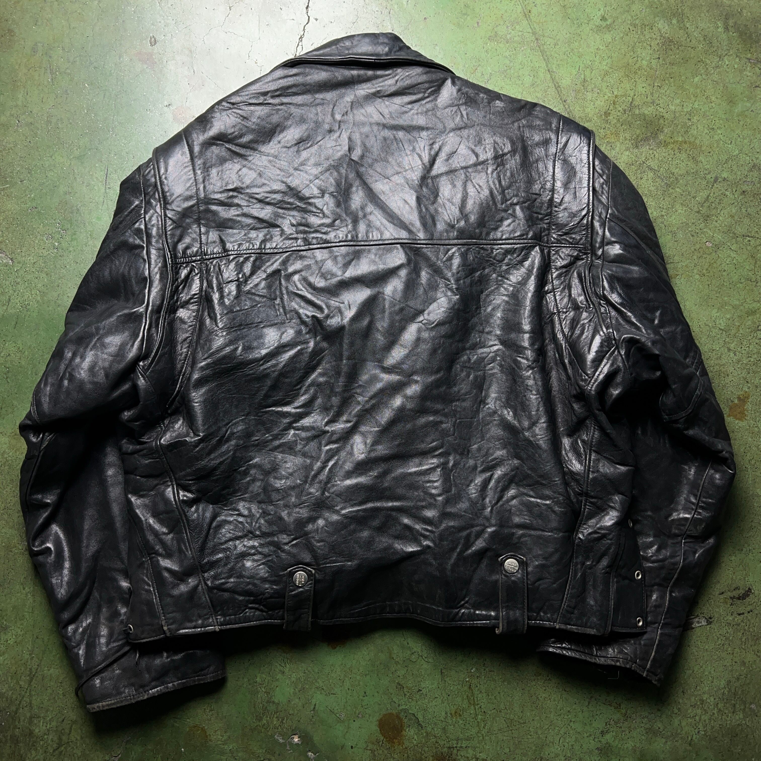 Lamb Leather Double Riders Jacket Black シープスキン Lamb Leather Double Riders Jacket Black シープスキン