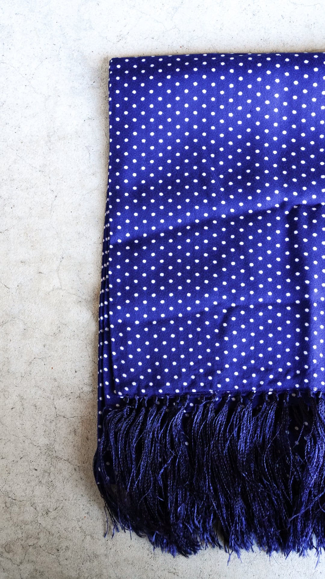 BEAMS BEAMS F シルクドットスカーフ ネイビー ビームスF 西口修平 F