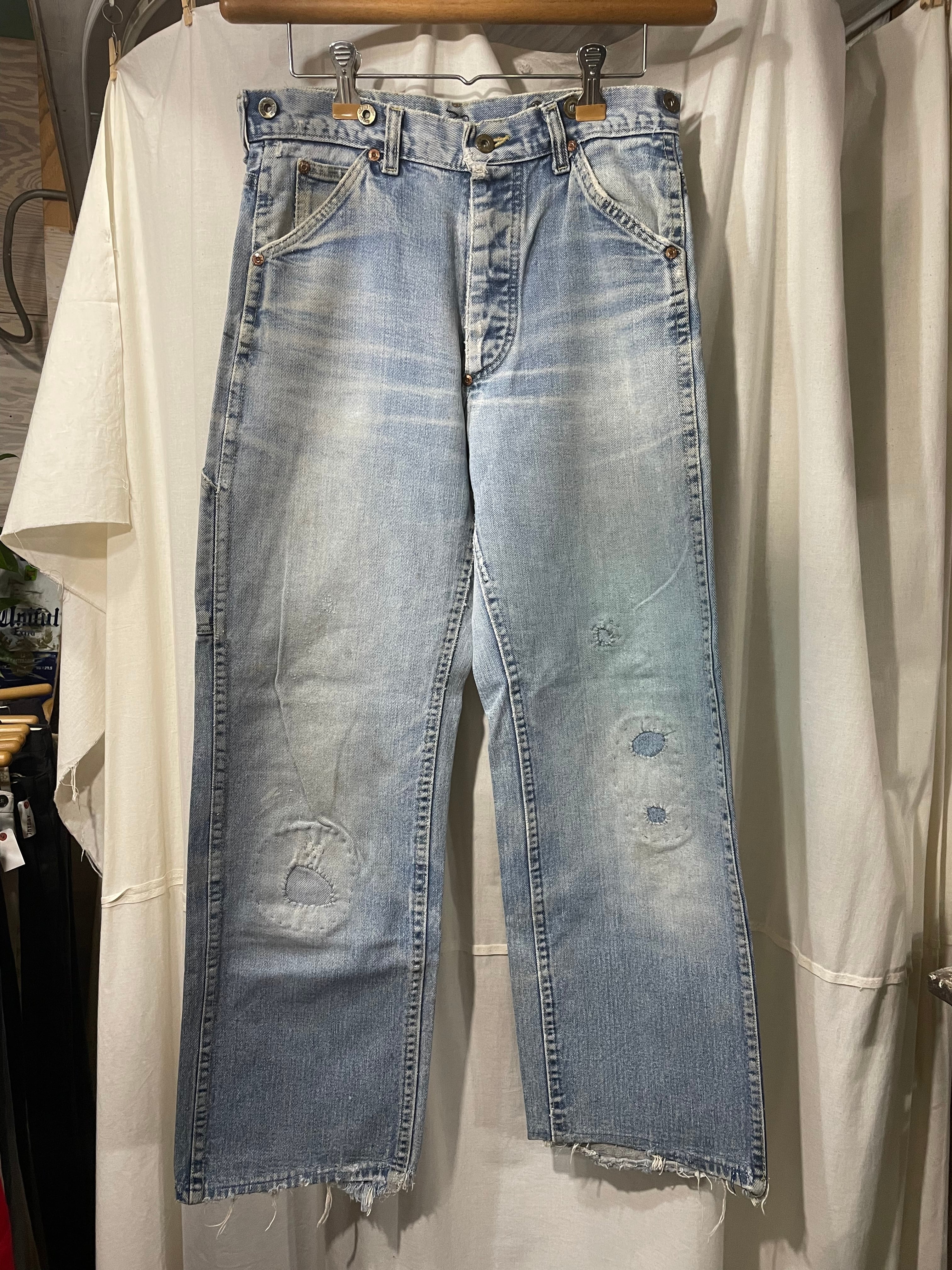 ~70's vintage Lee デニムペインターパンツ W32程度 リー サスペンダー