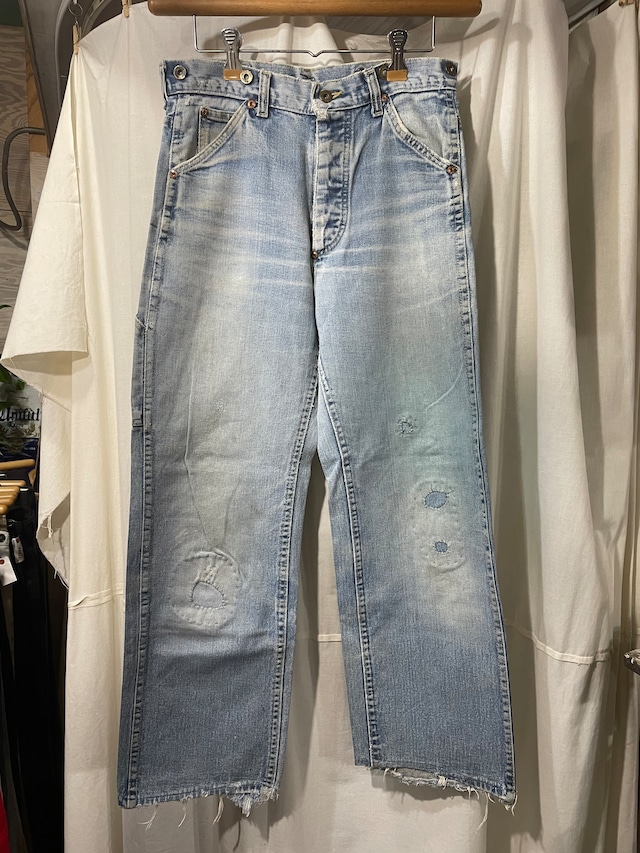 ~70's vintage Lee デニムペインターパンツ W32程度　リー サスペンダー