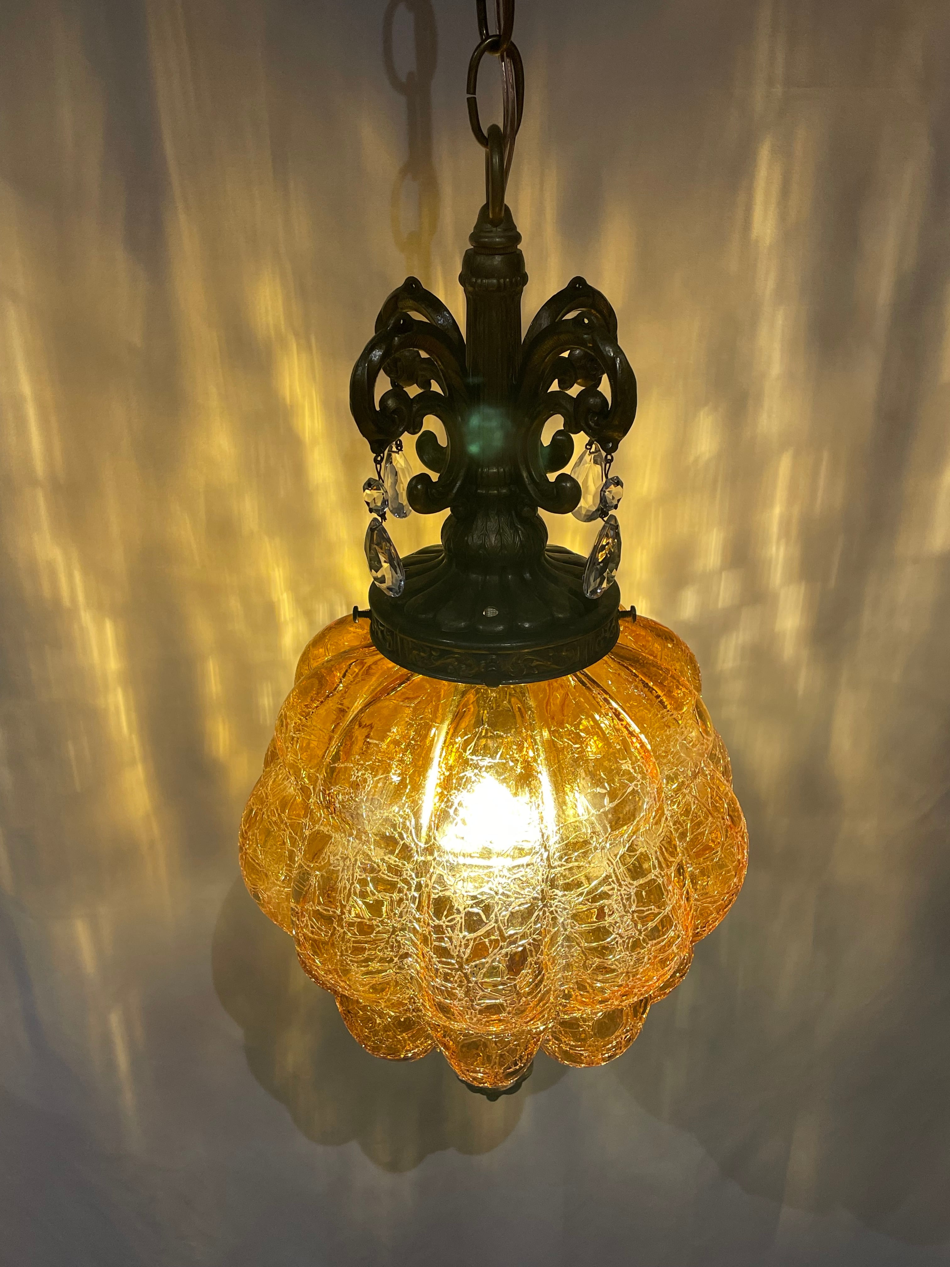 レトロ ガラス カラフルランプ ※欠け修正済み