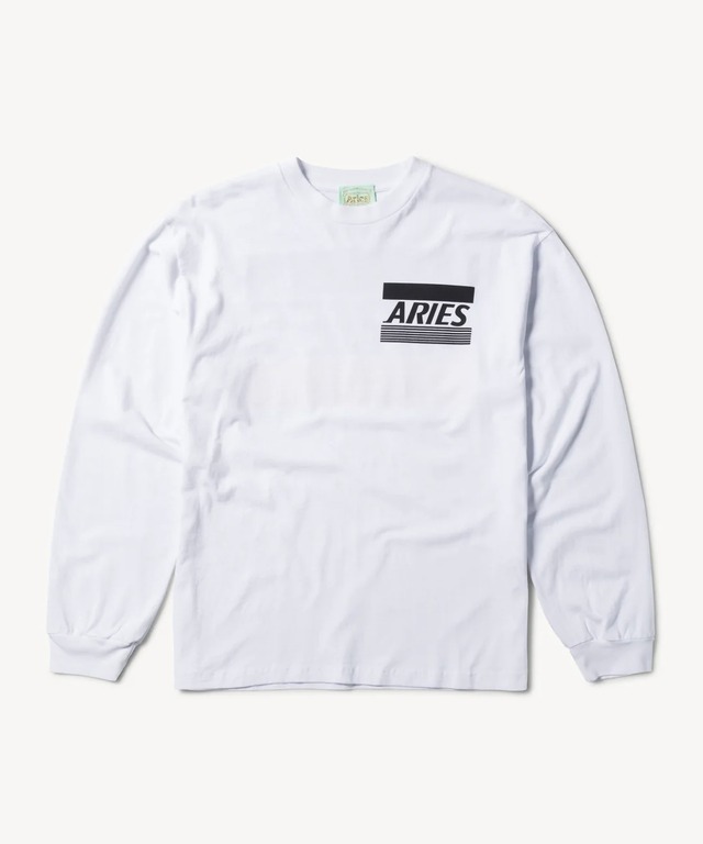 ARIES/SUAR60021 Credit LS Tee(WHITE)