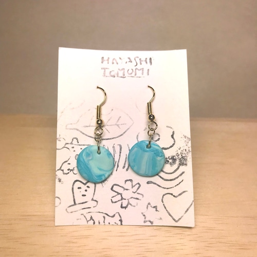 まる Water Blue ピアス・イヤリング