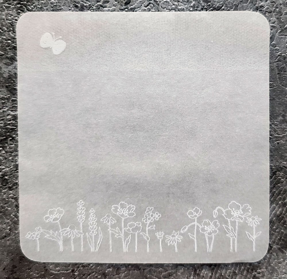 Hutte paper works トレーシングペーパー付箋紙 ちょうちょ/ホワイト