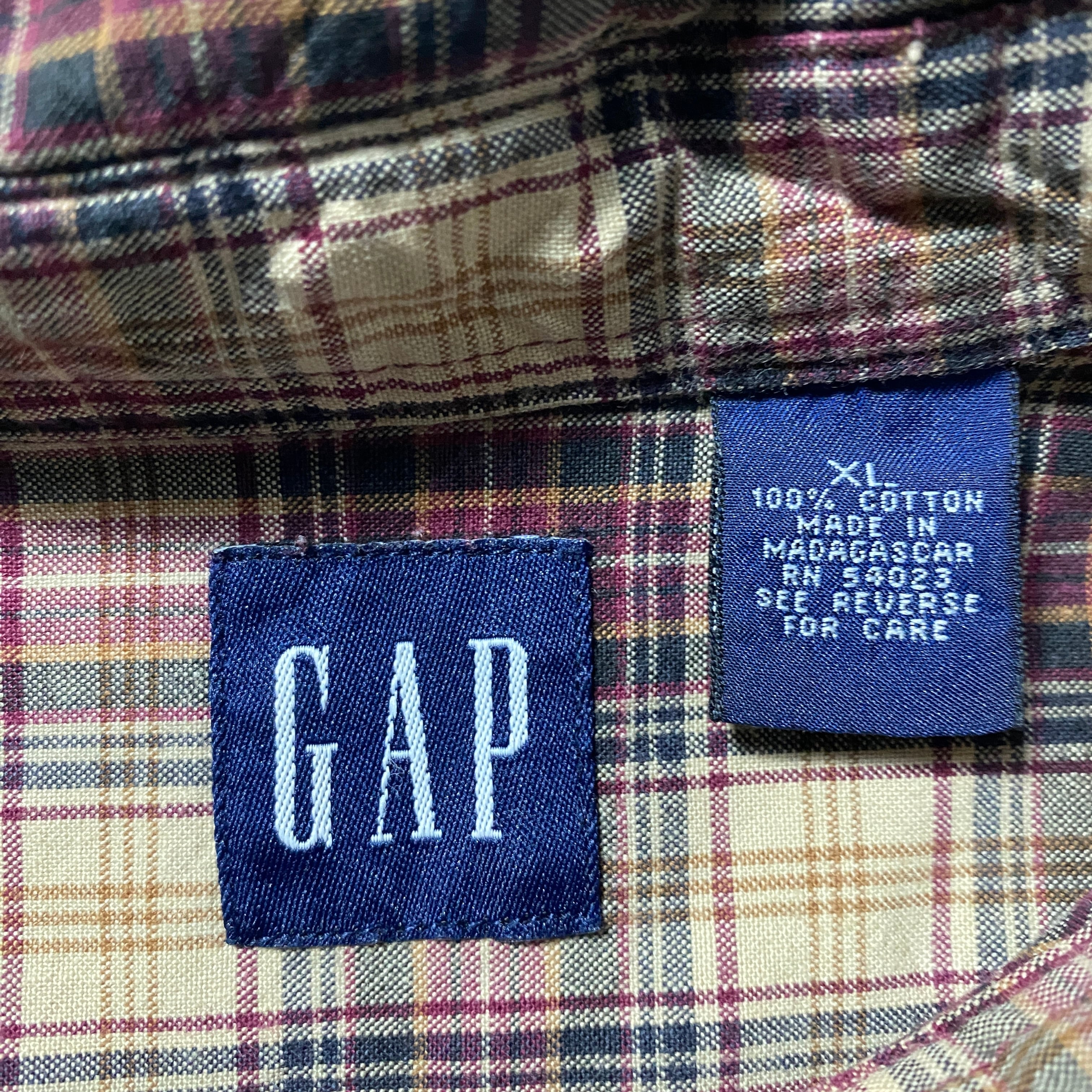 Size:XL】00's Old Gap オールドギャップ ダブルポケット チェック