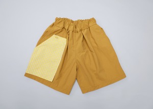 〈 michirico 25SS 〉 Three pocket pants "ショートパンツ"/ マスタード / L (115-130)〜XXL (140-150)