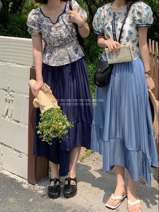 ファッション トップス ボトムス スカート 不規則 プリーツスカート Aライン