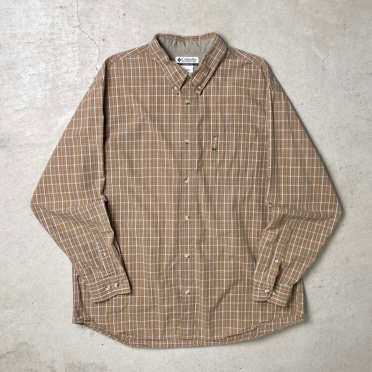 Columbia コロンビア バイアスチェックシャツ メンズXL 古着 アメカジ 