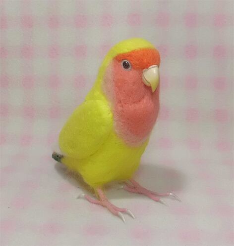 受注作成品】 コザクラインコ チェリー系 イエロ－ ゴールデンチェリー