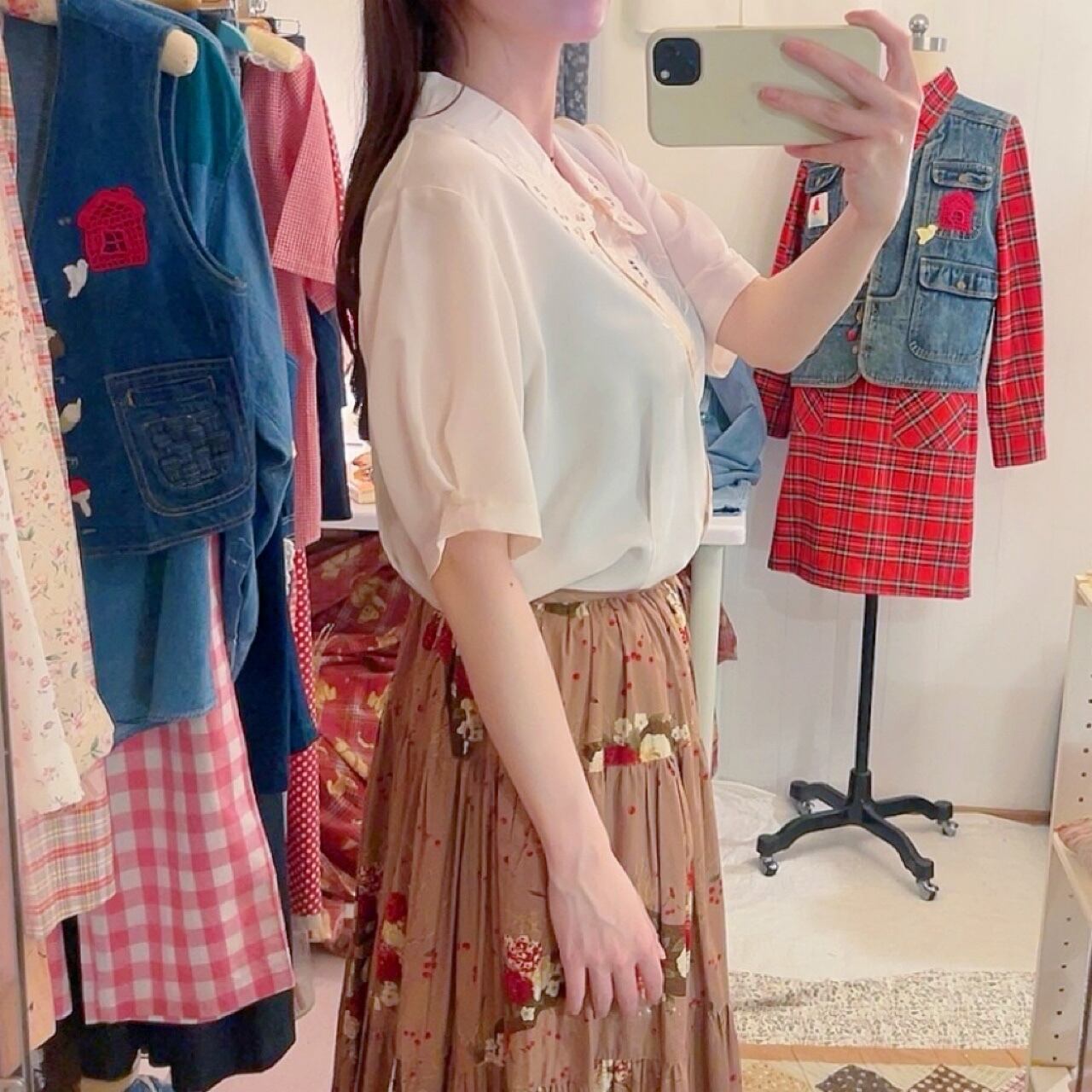 hidden heart pale pink blouse