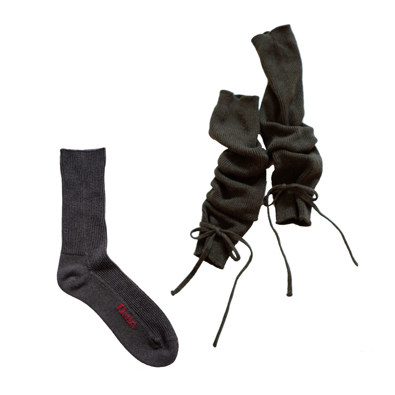 “ Florist “ leg warmers & socks SET col.pansy