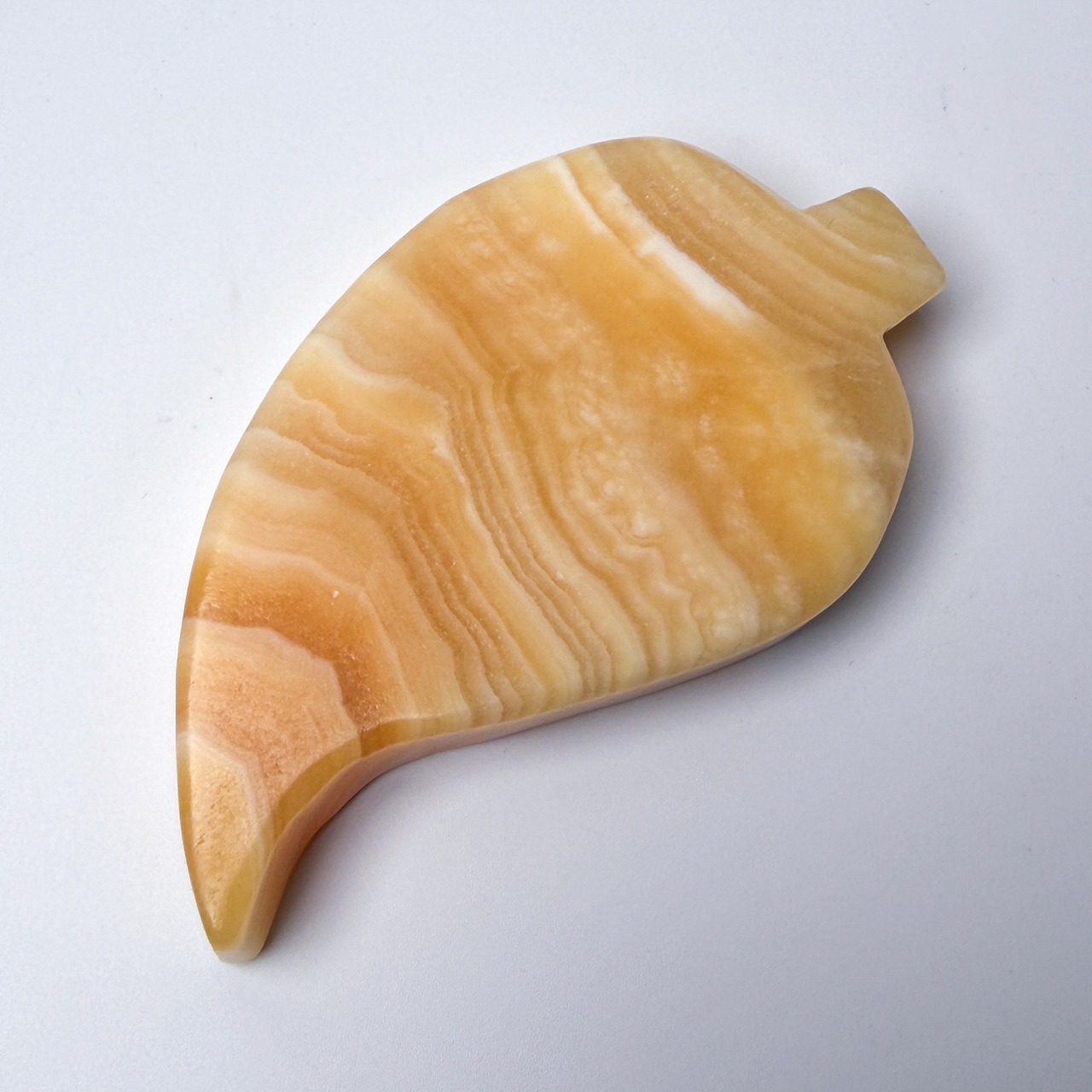 オレンジカルサイトの葉っぱ プレート * Orange Calcite * 天然石