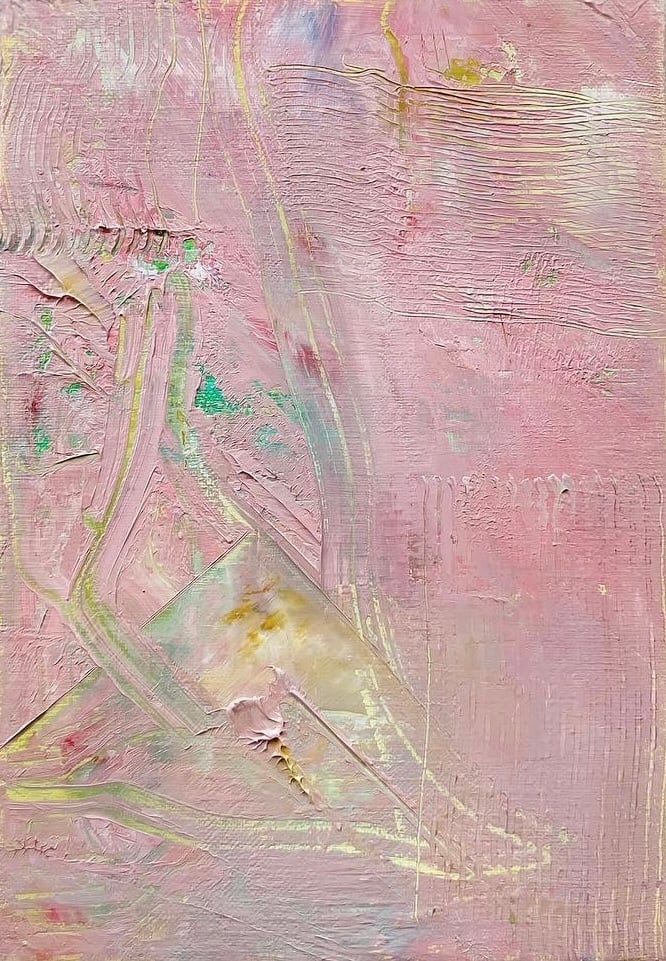 絵画【Flamingo/フラミンゴ】油絵/抽象画 | 絵画でお部屋に彩りを