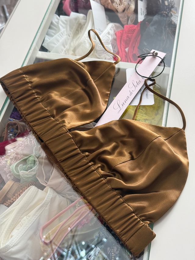 BASIC SEDUCTION 　シルクブラジャー　リキッドゴールド　LUNA DI SETA　