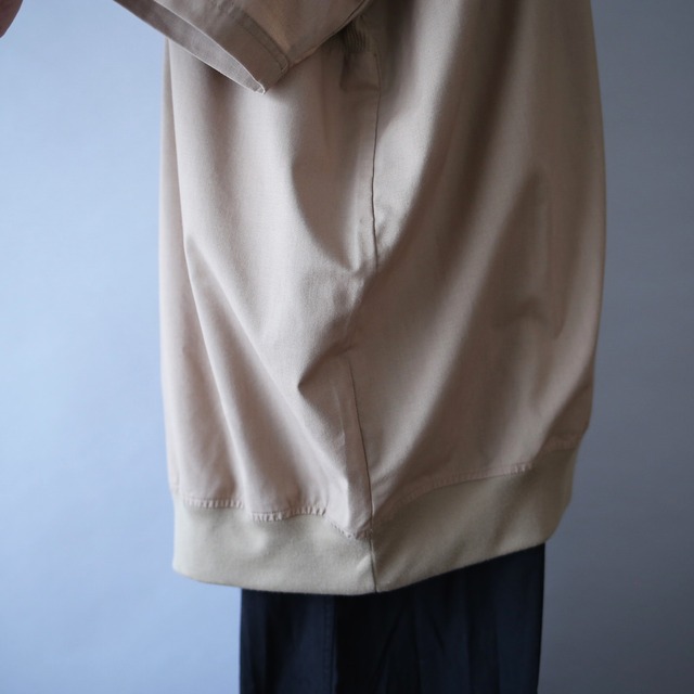 "KING SIZE" XXXL super over silhouette switching fabric h/s pullover